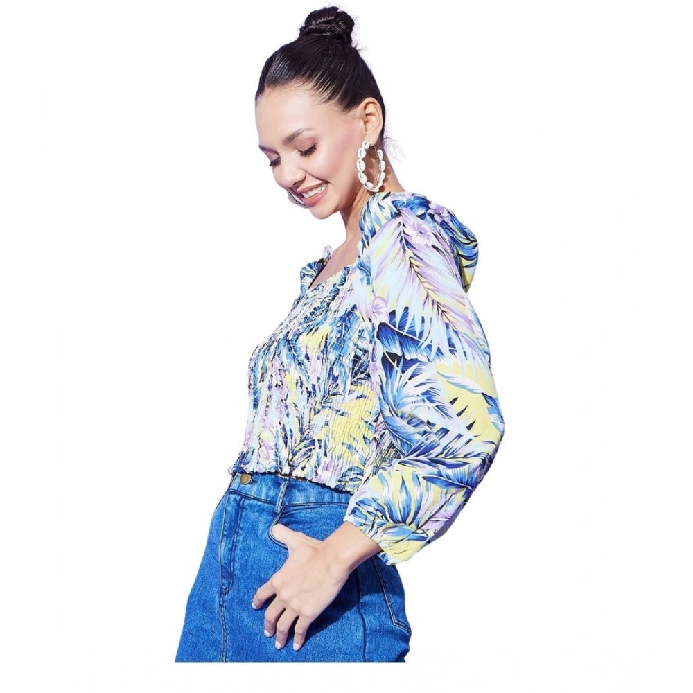 Women's Floral Long Sleeves Top · 62_L