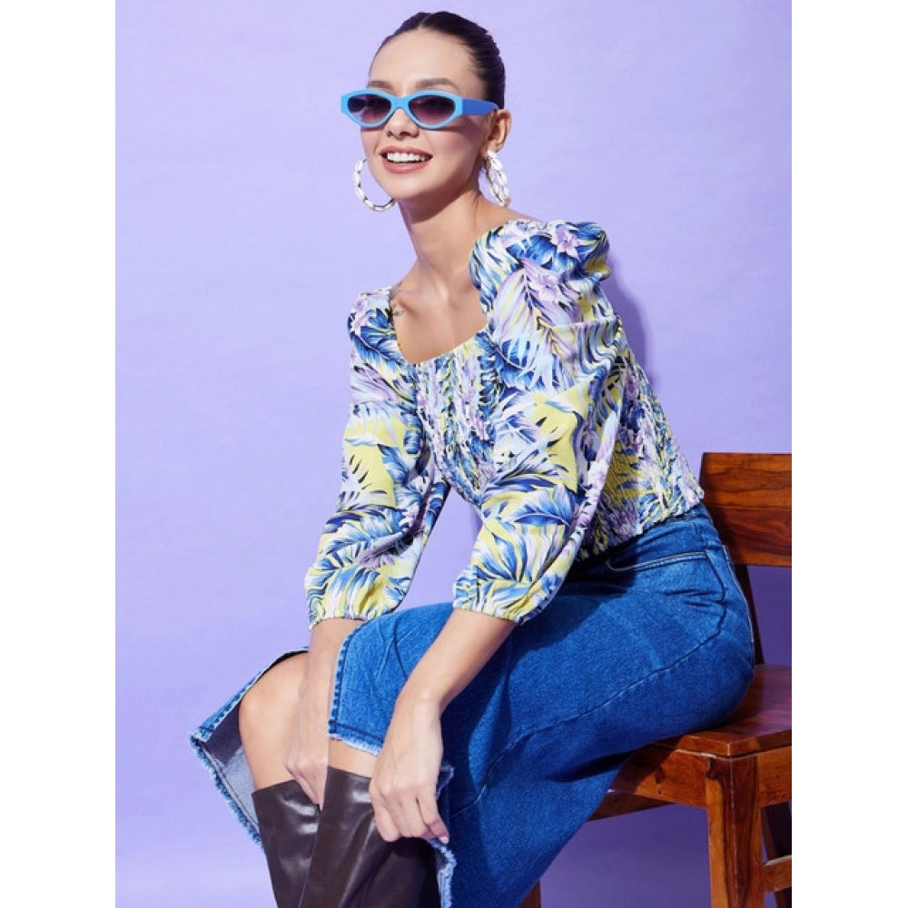 Women's Floral Long Sleeves Top · 62_L