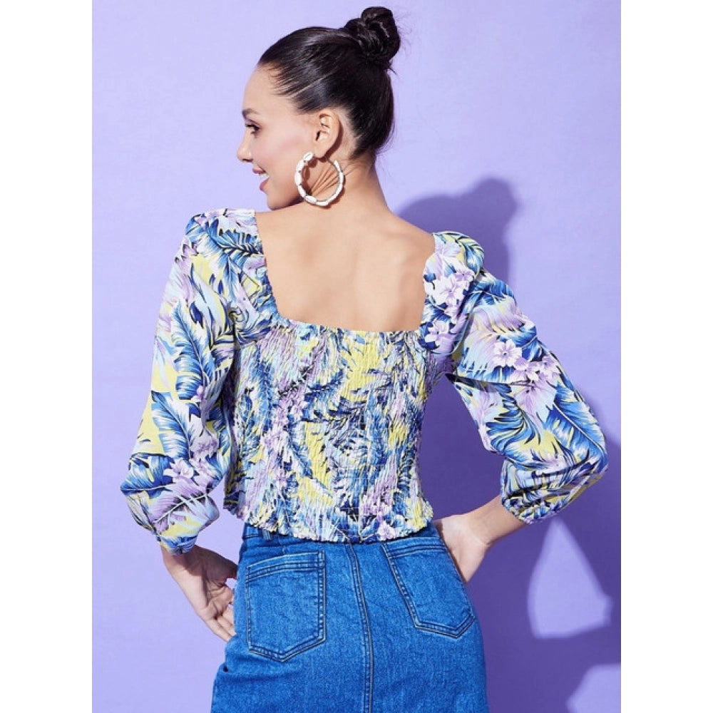 Women's Floral Long Sleeves Top · 62_L