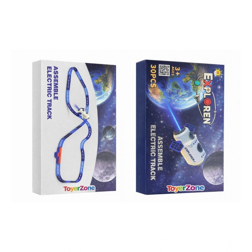 Space Theme 30 Pcs Assemble Electric Track Set