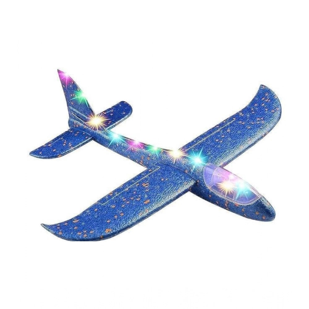 Epp Foam Galaxy Hand Throw Flying LED Glider Airplane — Blue-Multicolor