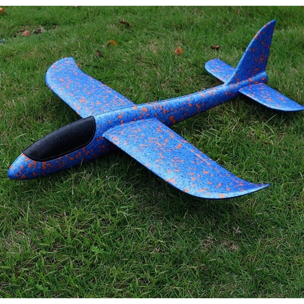 Epp Foam Galaxy Hand Throw Flying LED Glider Airplane — Blue-Multicolor