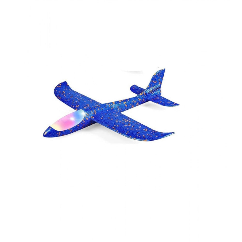 Epp Foam Galaxy Hand Throw Flying LED Glider Airplane — Blue-Multicolor