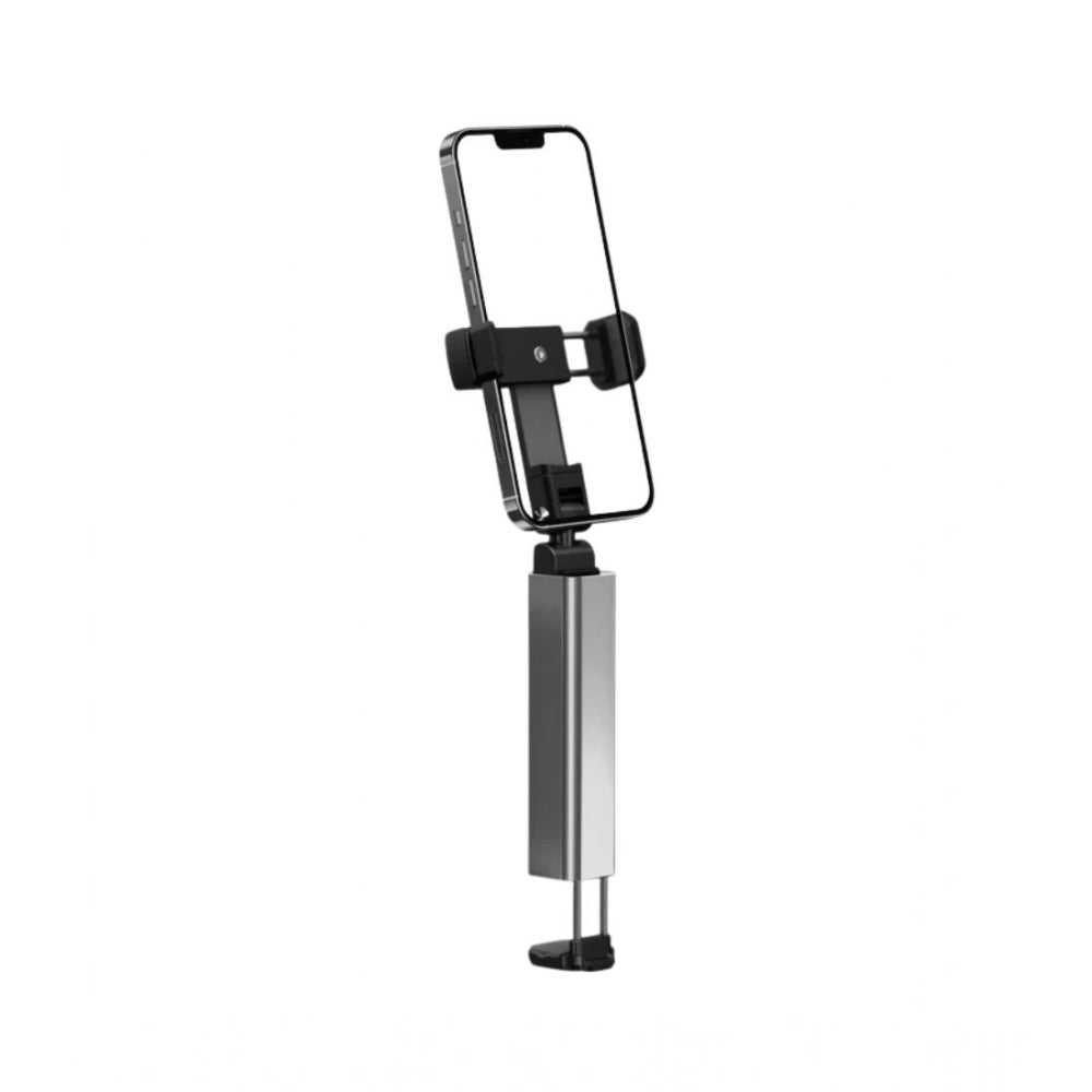 Aluminum- Solid Bluetooth Selfie Stick And Travel Tripod Stand — Silver-Black