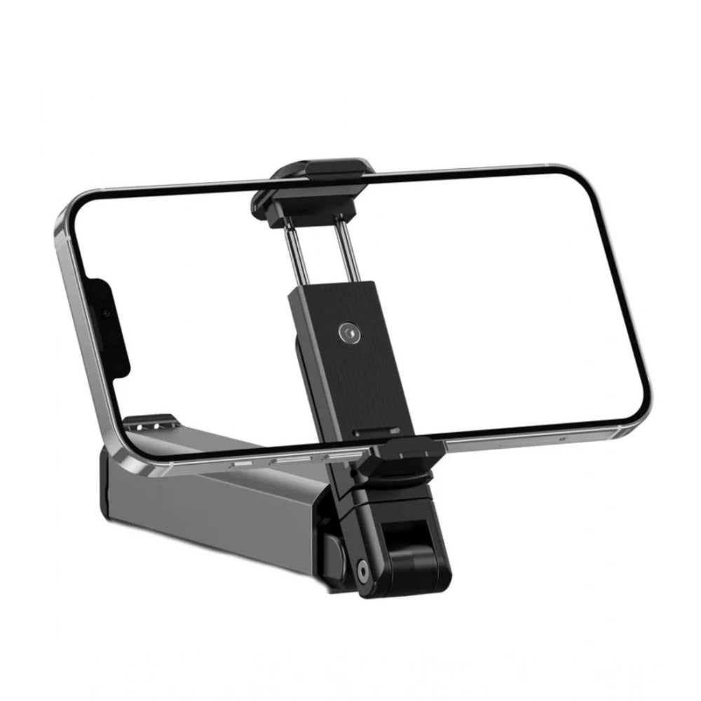 Aluminum- Solid Bluetooth Selfie Stick And Travel Tripod Stand — Silver-Black