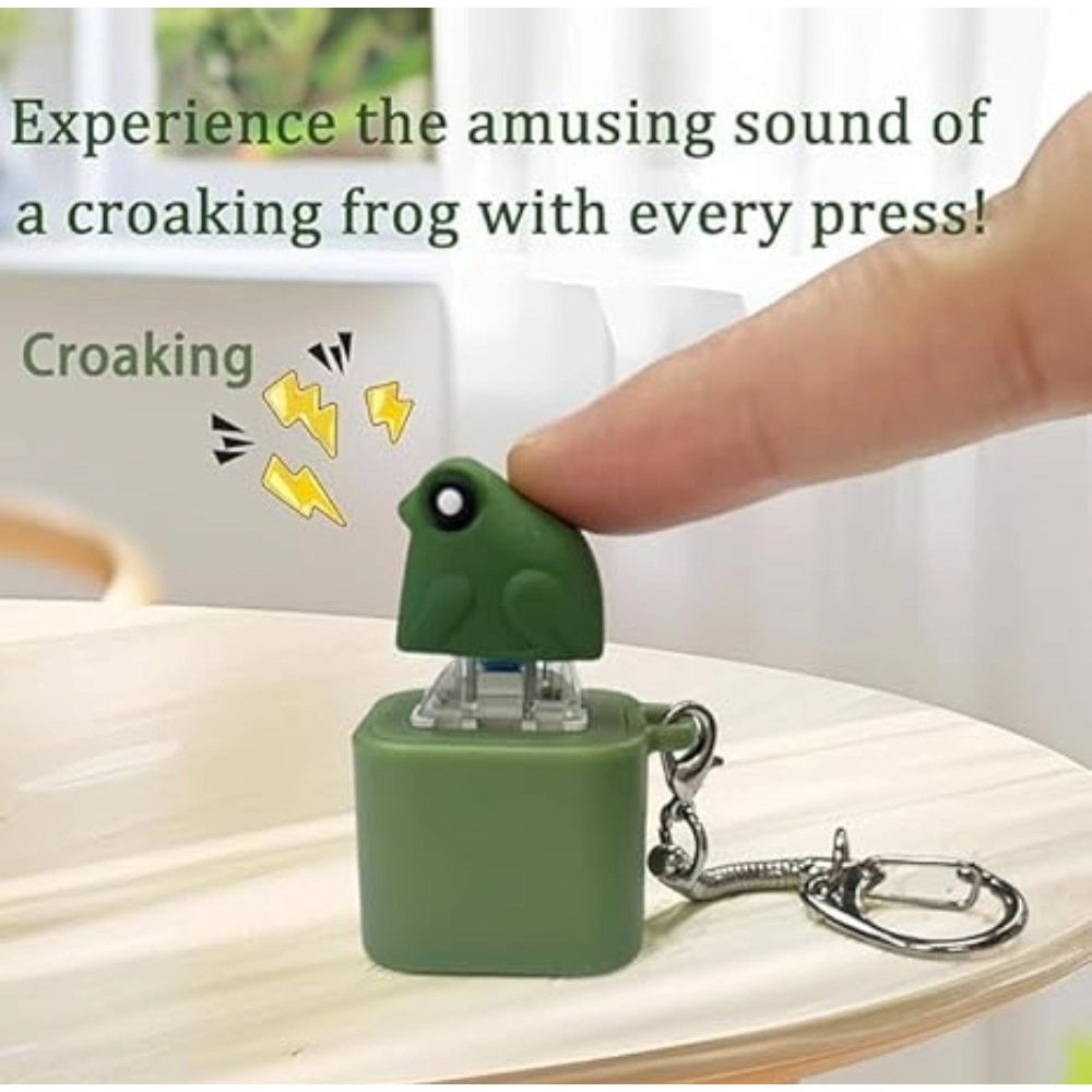 Solid Frog Croaking Keychain