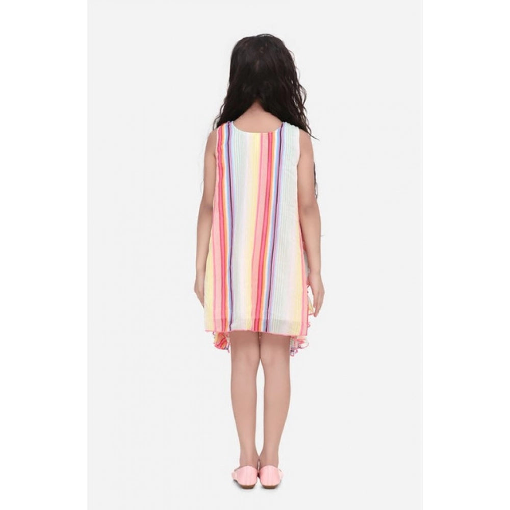 Girl's Chiffon Ruffled Sleeveless Dress