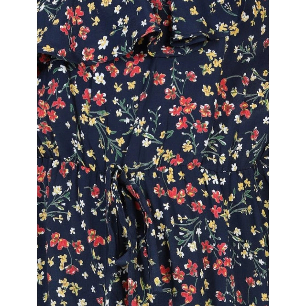 Girl's Moss Floral Sleeveless Jumpsuit