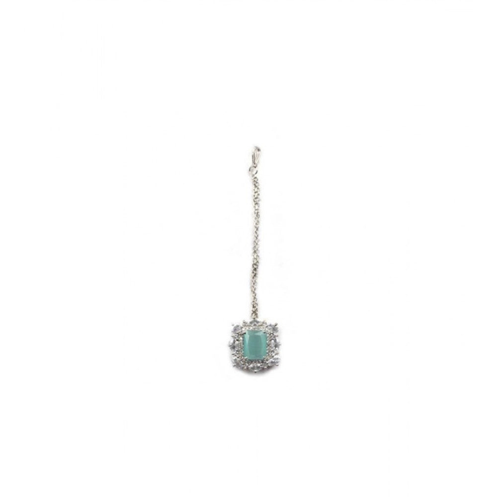 Women's Brass Silver Plated Pendant Set — Mint