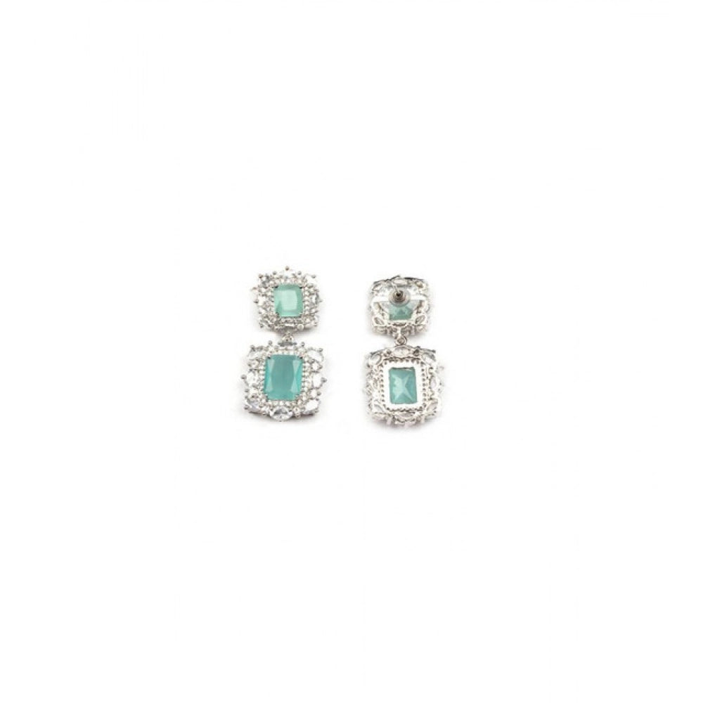 Women's Brass Silver Plated Pendant Set — Mint
