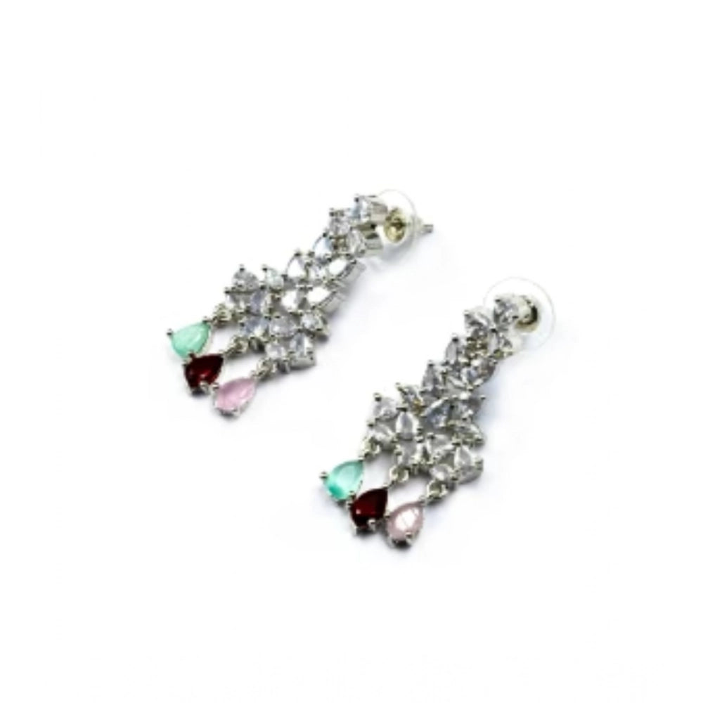 Women's Brass Silver Plated Necklace Set · 2064