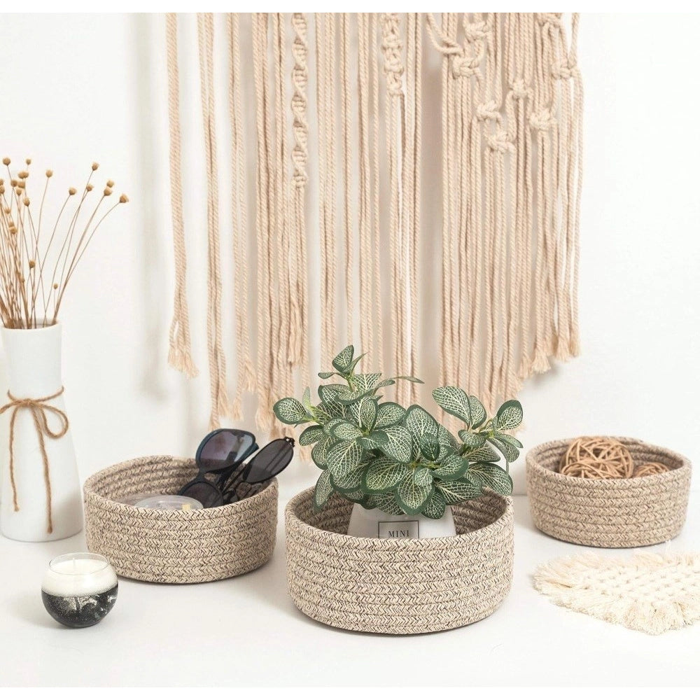 Cotton 8X3 Inch Kidi Round 3 Set Bedside Organizer — Kidi