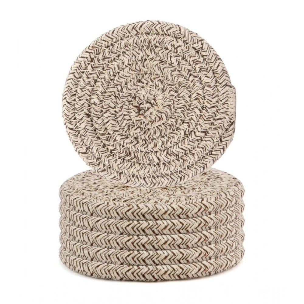 Cotton Rope Drink Coasters 6 Pcs Set — Mix