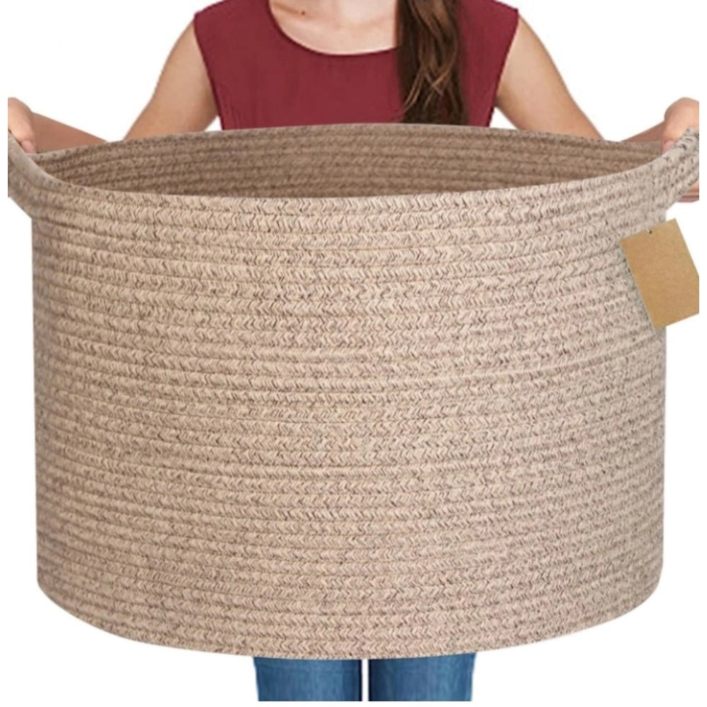 Cotton Pack Of_1 14X12 Inch Storage Basket For Clothes — Kidi