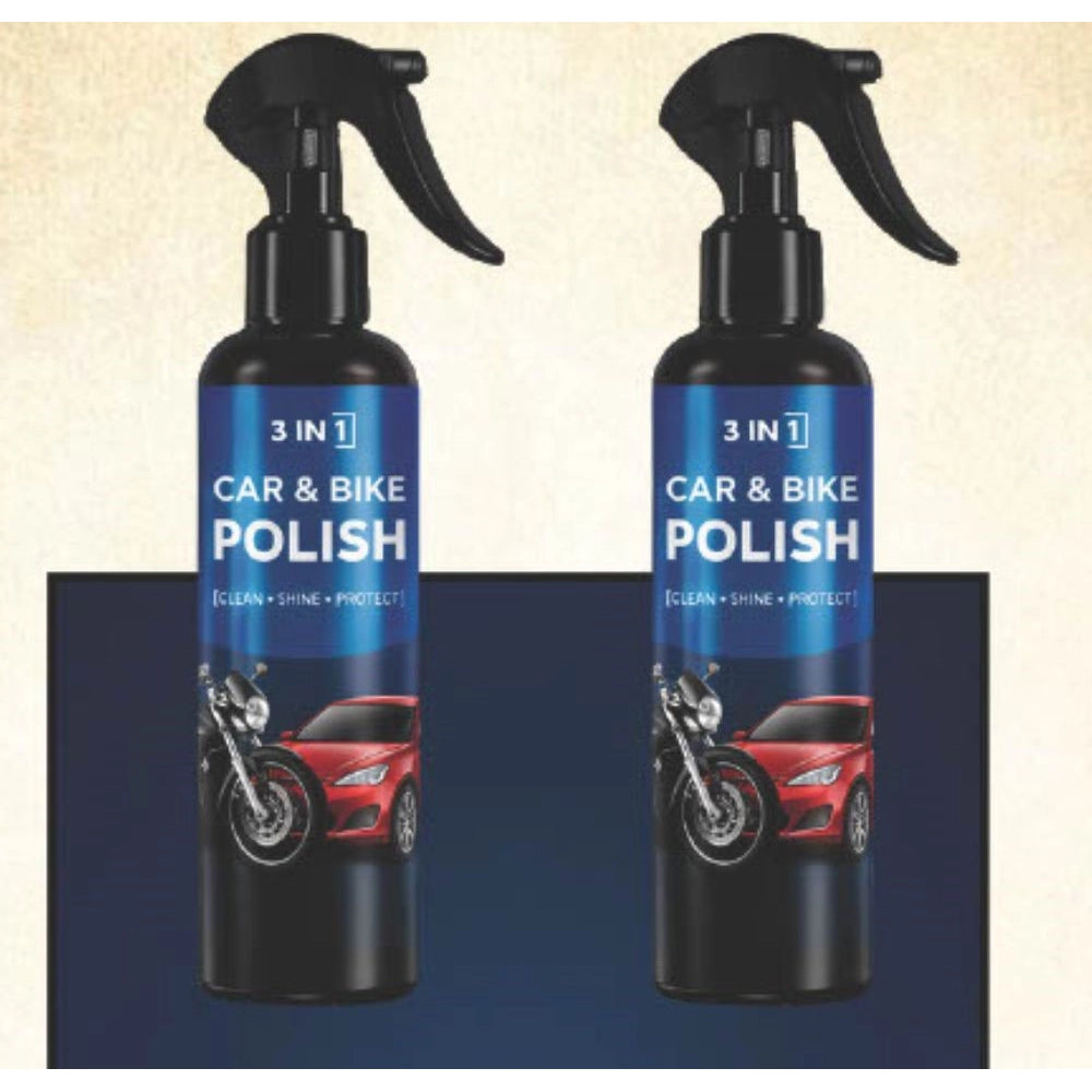 3-In-1 Car And Bike Polish Spray Bottles 100 mls · Pack of 2