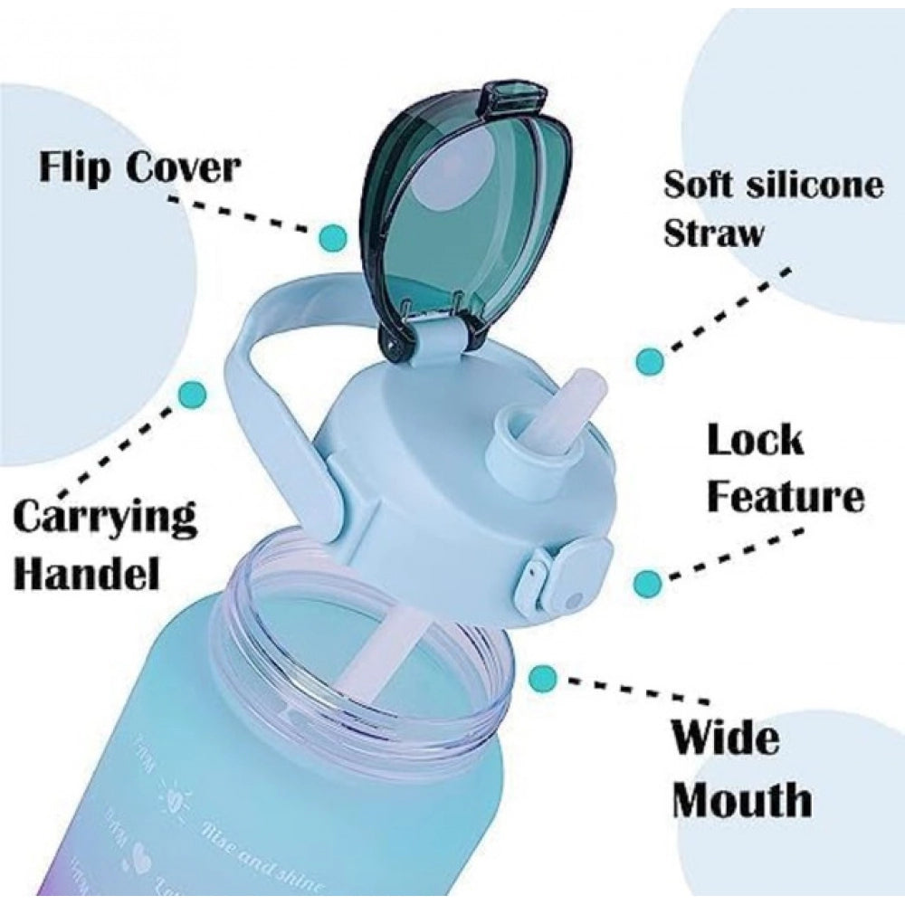 3 Pcs Motivational Leakproof Tritan Water Bottles