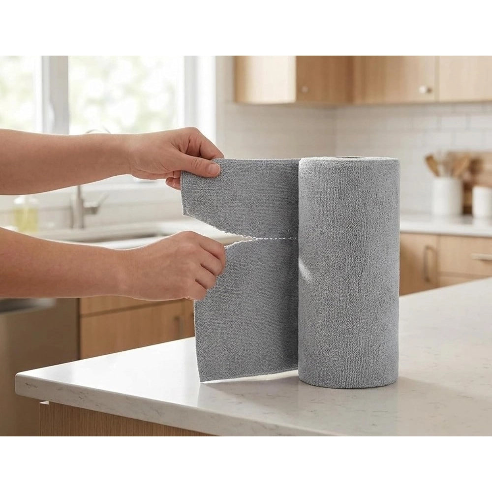 Microfiber Cleaning Cloths · Pack of 2 — Grey