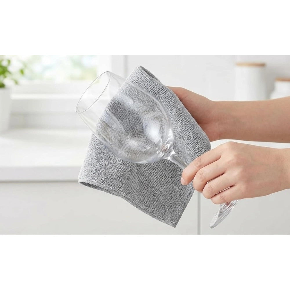 Microfiber Cleaning Cloths · Pack of 2 — Grey