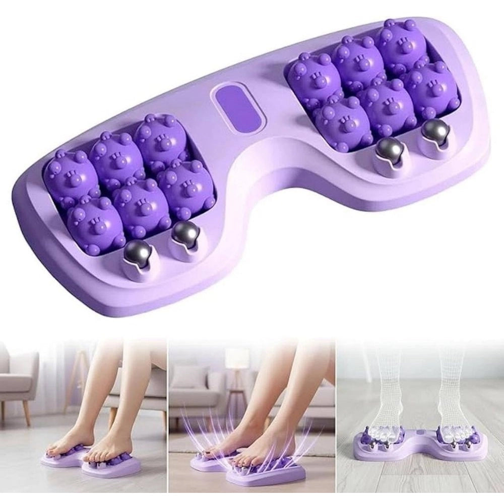 Portable Double Foot Massage Rollers · Pack of 2 — Purple
