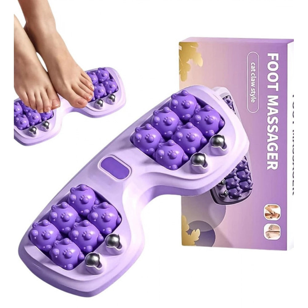 Portable Double Foot Massage Rollers · Pack of 2 — Purple