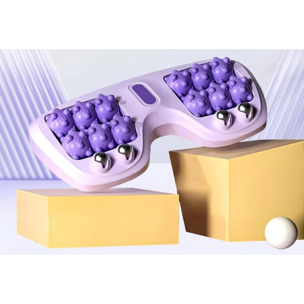 Portable Double Foot Massage Rollers · Pack of 2 — Purple