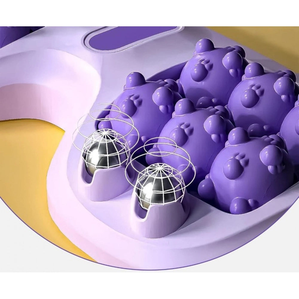 Portable Double Foot Massage Rollers · Pack of 2 — Purple