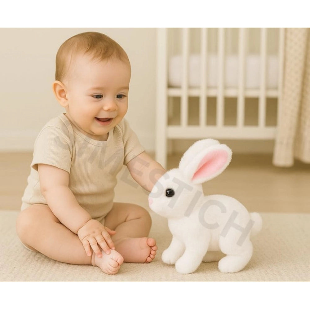 Walking And Talking Rabbit — White
