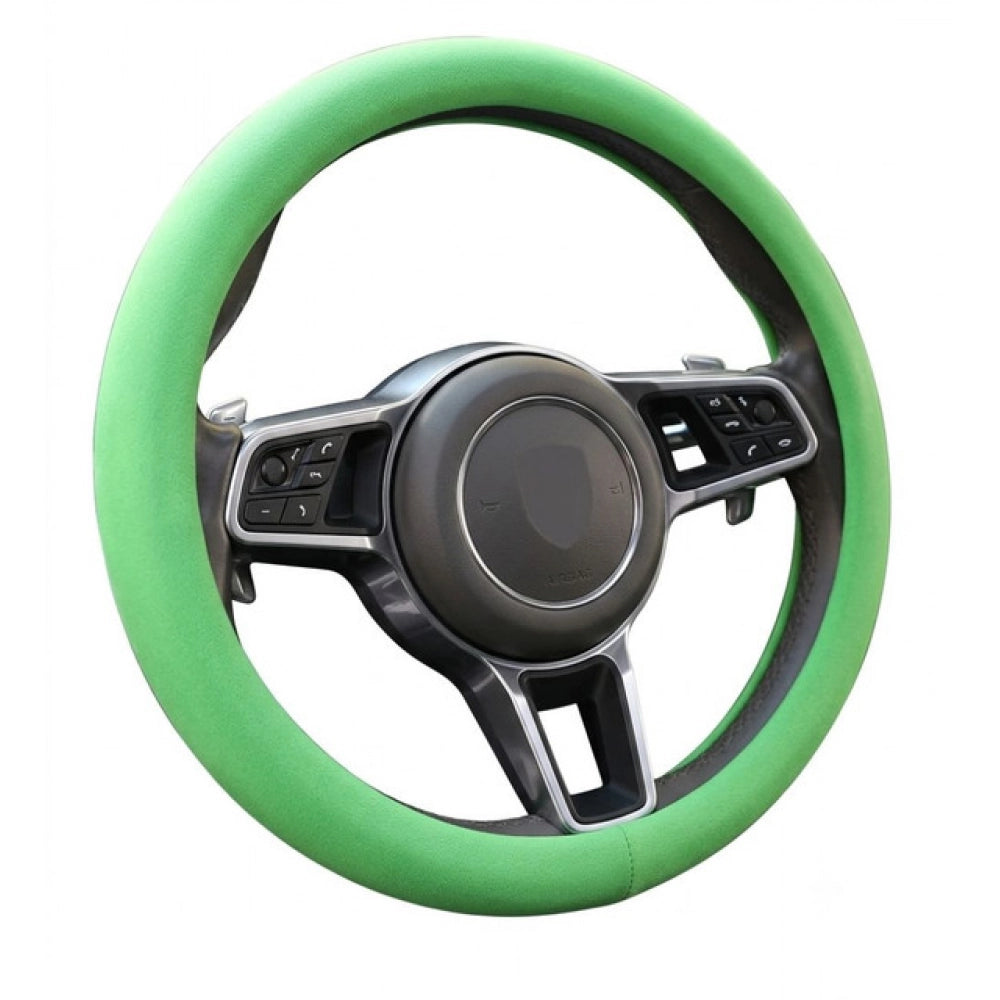 Universal Soft Silicone Steering Wheel Covers · Pack of 2 — Green