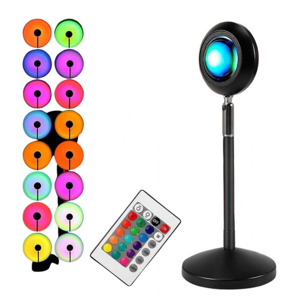 Sunset Lamp With Remote — Black