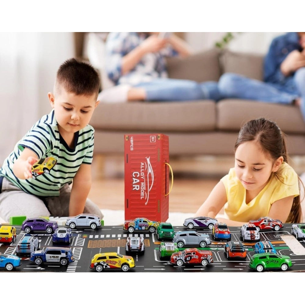 48 Piece Pull Back Car Set