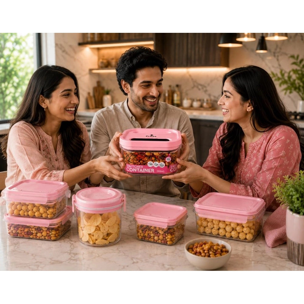 Switchers Airtight Storage Container Set 500 mls · Pack of 1 — Pink