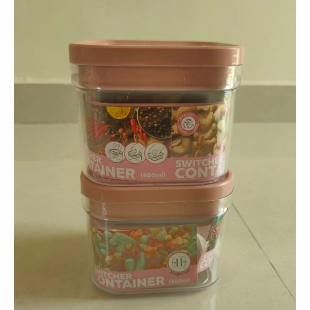Switchers Airtight Storage Container Set 500 mls · Pack of 2 — Pink