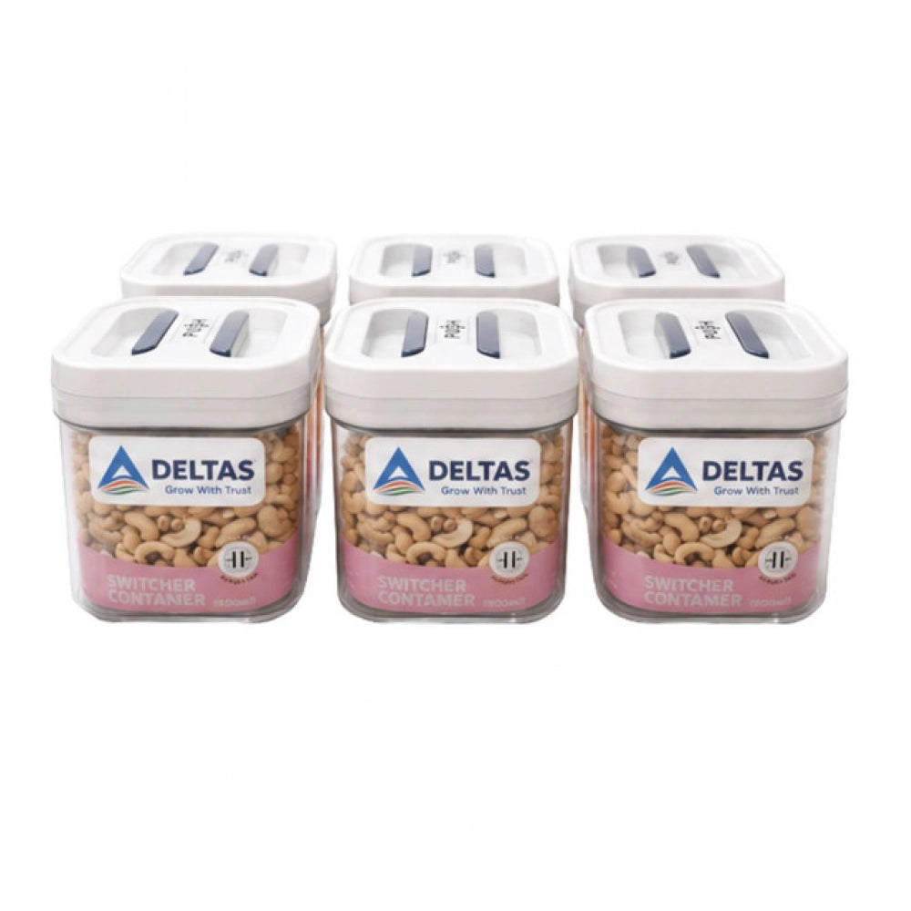 Switchers Airtight Storage Container Set 500 mls · Pack of 6 — White