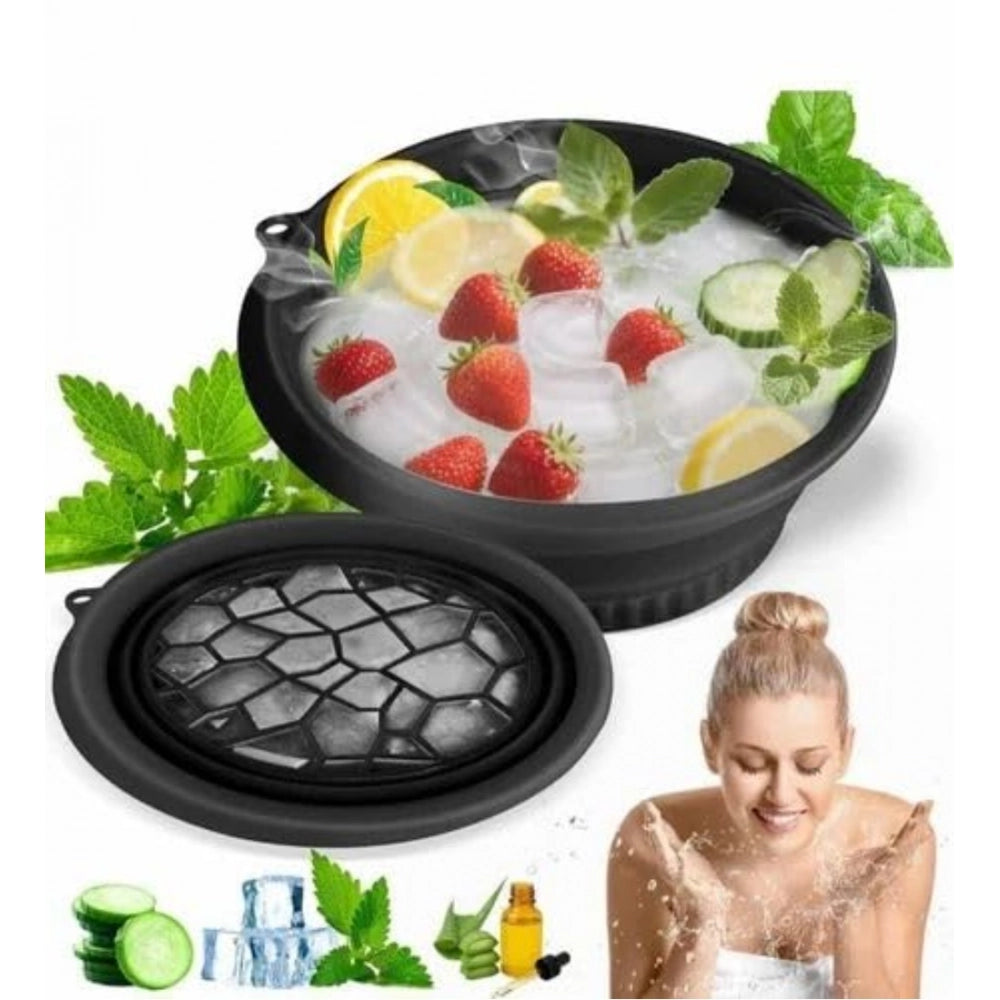 Silicon Ice Face Bowl — Black