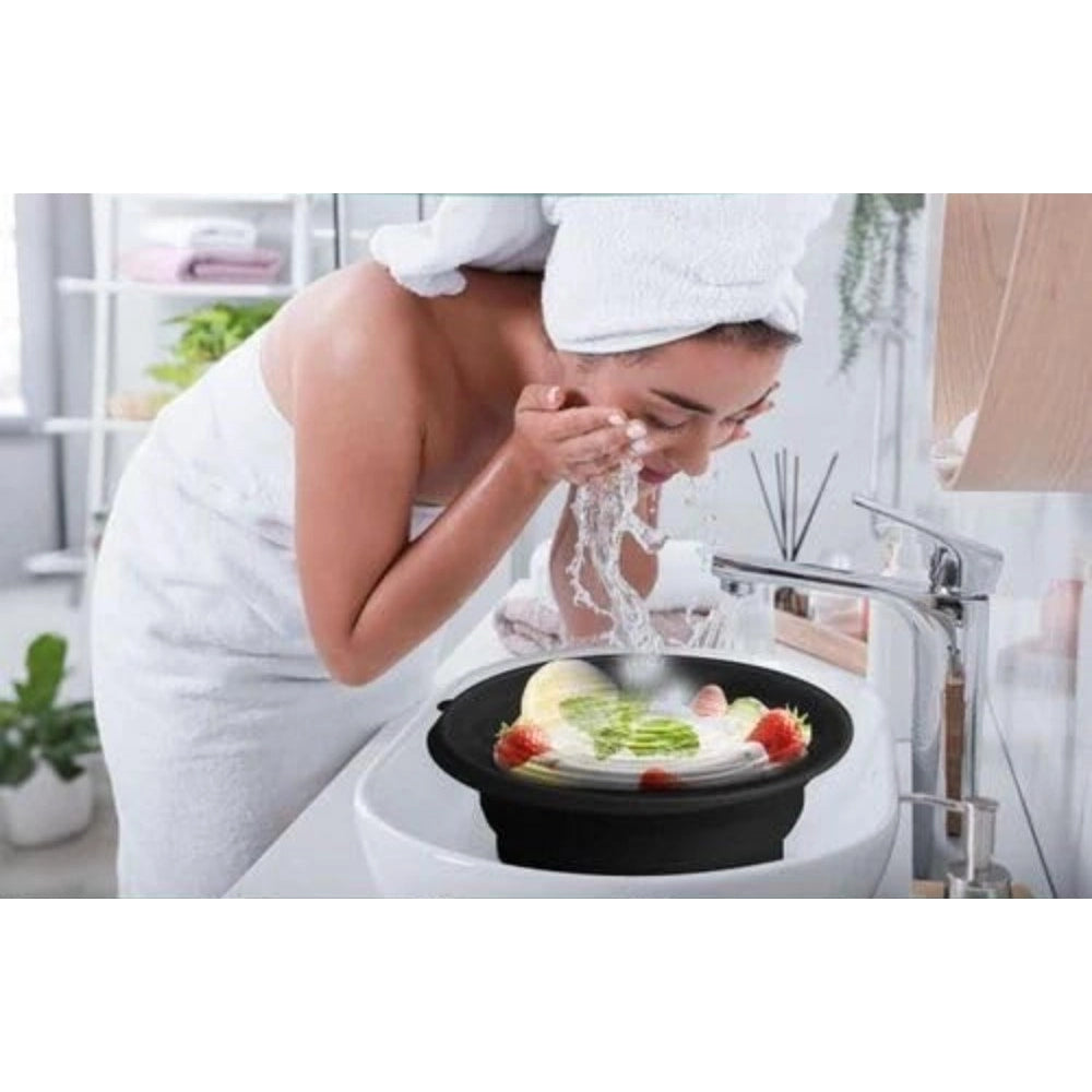 Silicon Ice Face Bowl — Black