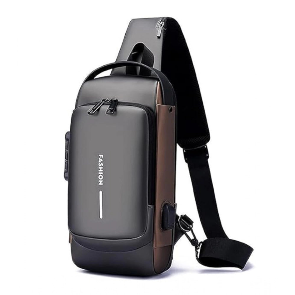 Waterproof Sling Cross Backpack Bag — Black