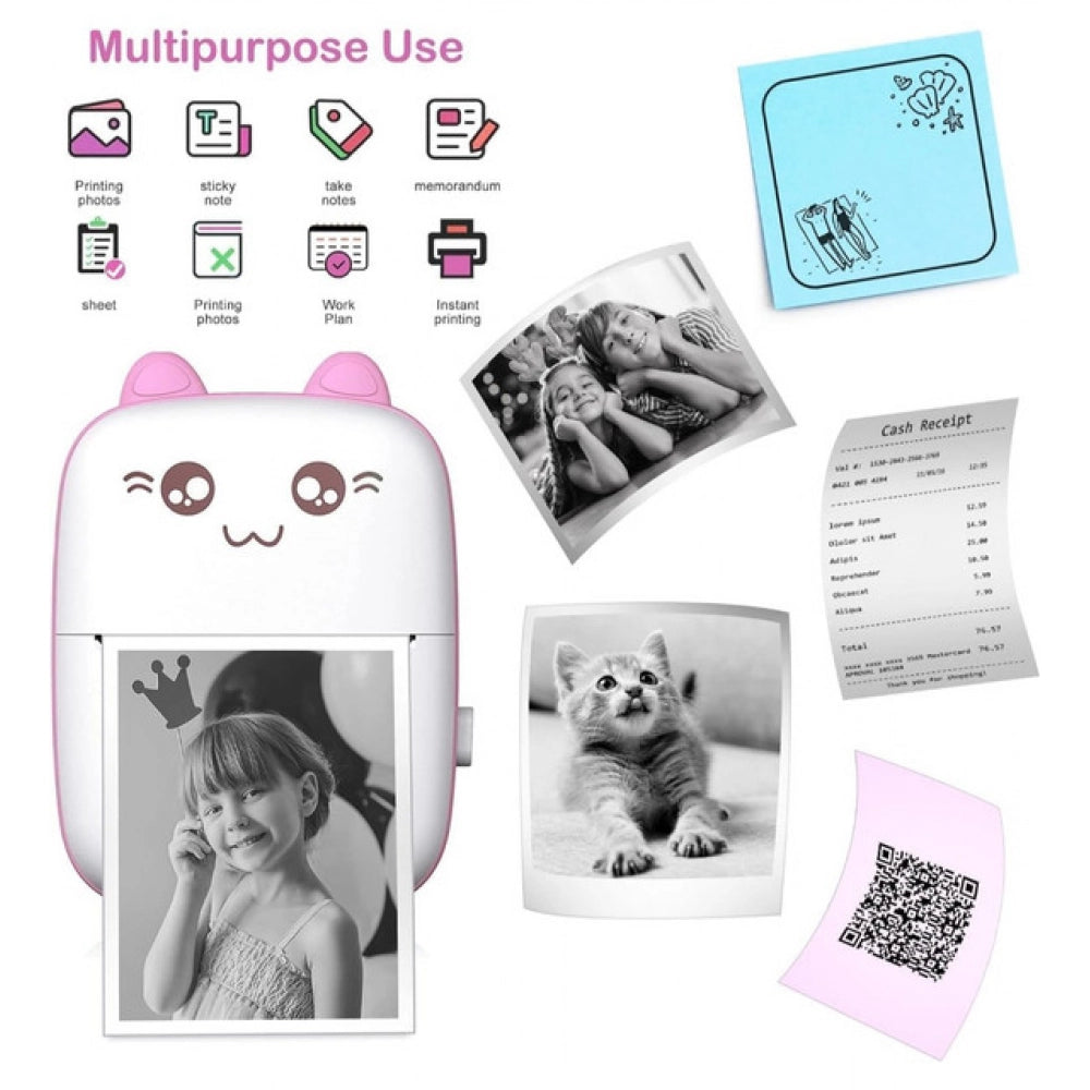 Mini Printer — Pink-White