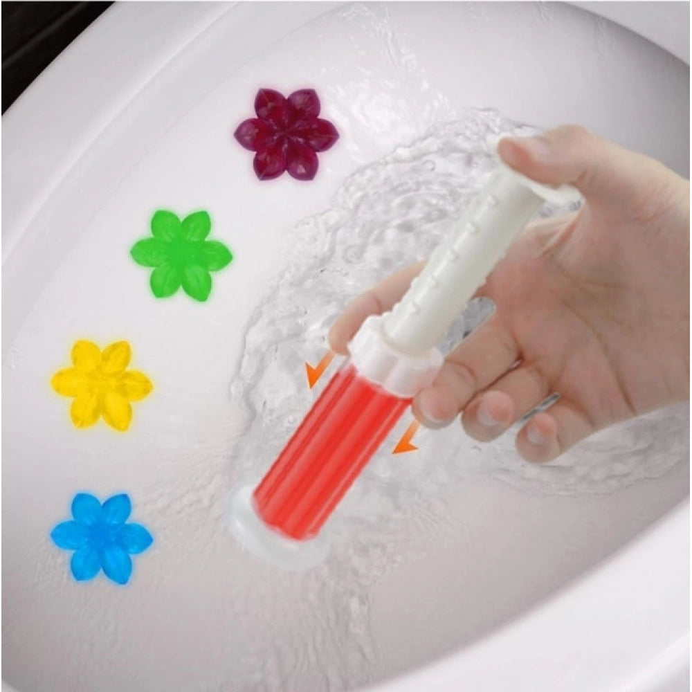 Toilet Freshner And Cleaner Flower Gels · Pack of 2