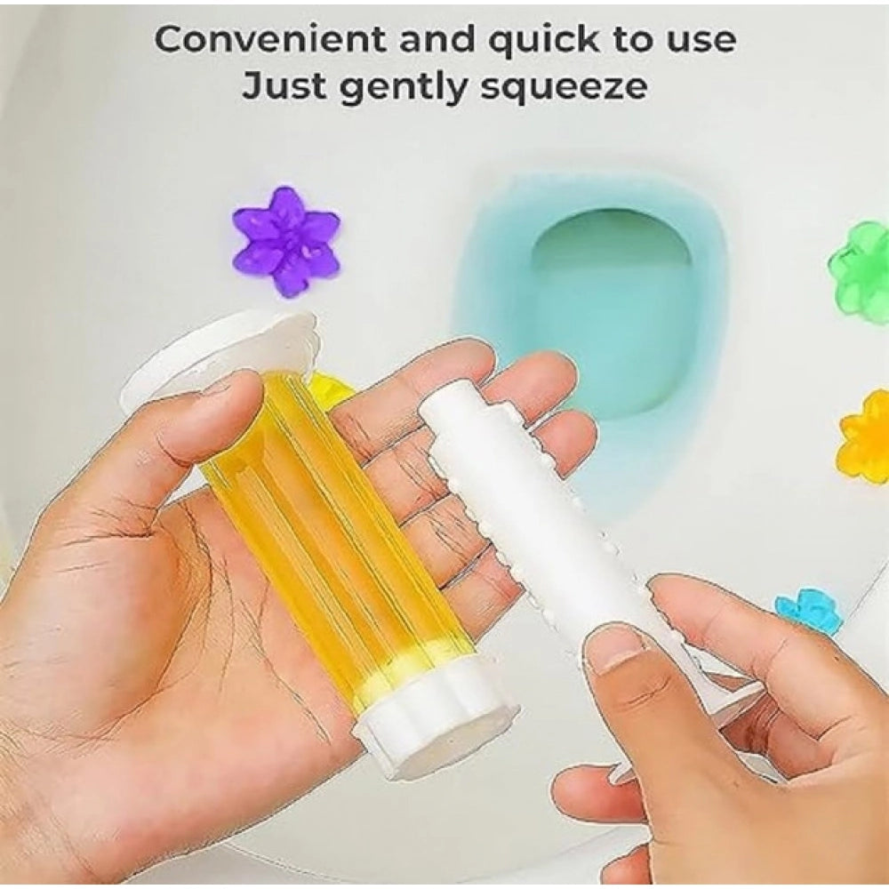 Toilet Freshner And Cleaner Flower Gels · Pack of 2