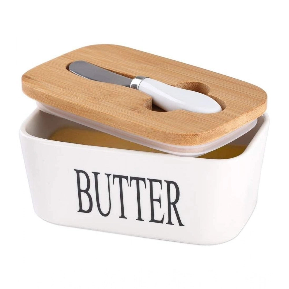 Ceramic Butter Box — White