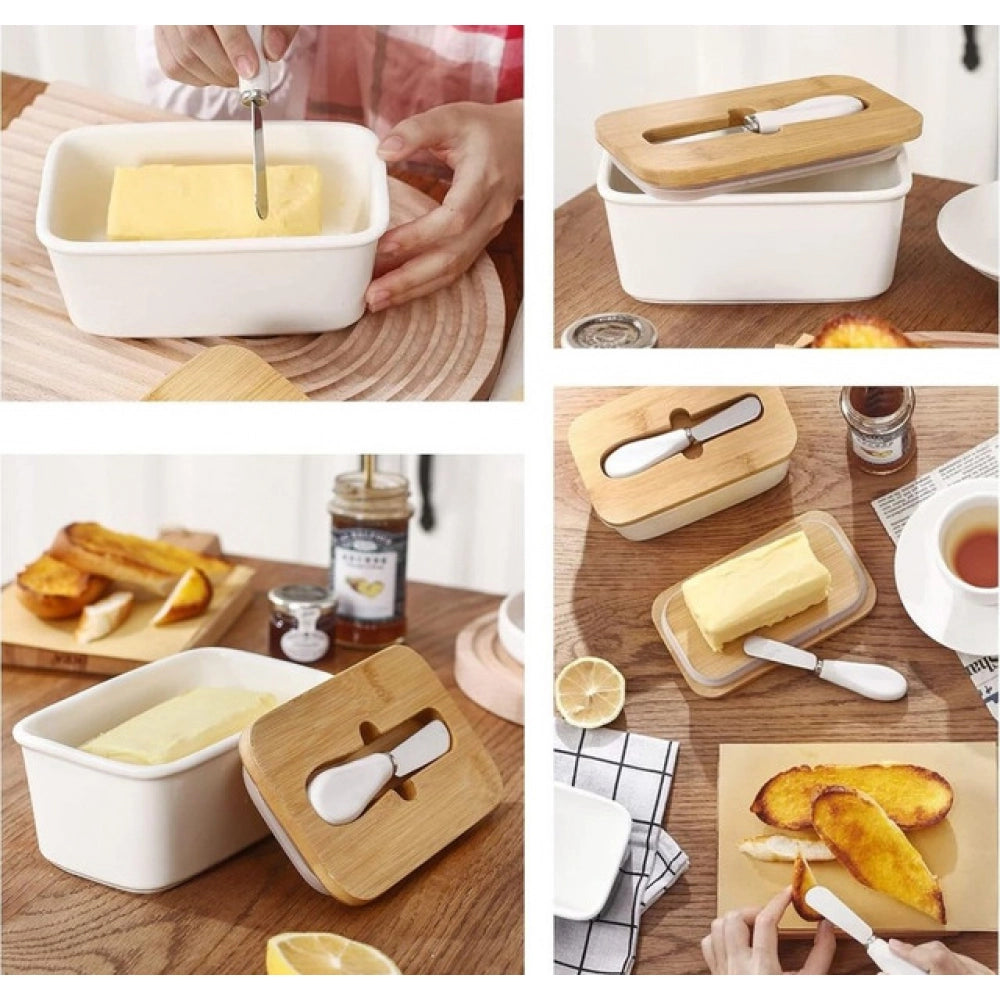 Ceramic Butter Box — White