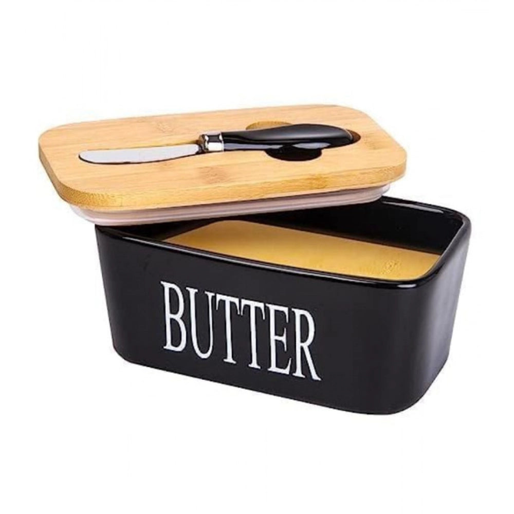 Ceramic Butter Box — Black