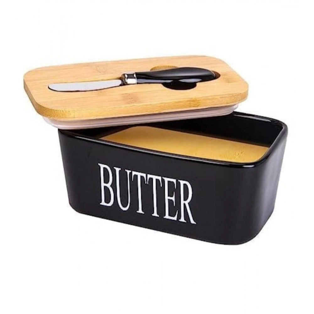 Ceramic Butter Box — Black