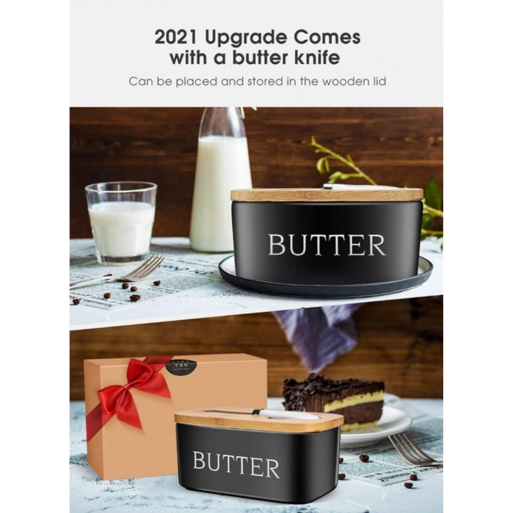 Ceramic Butter Box — Black