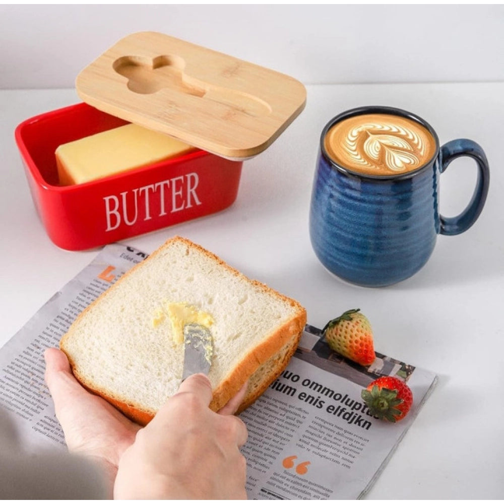 Ceramic Butter Box — Red