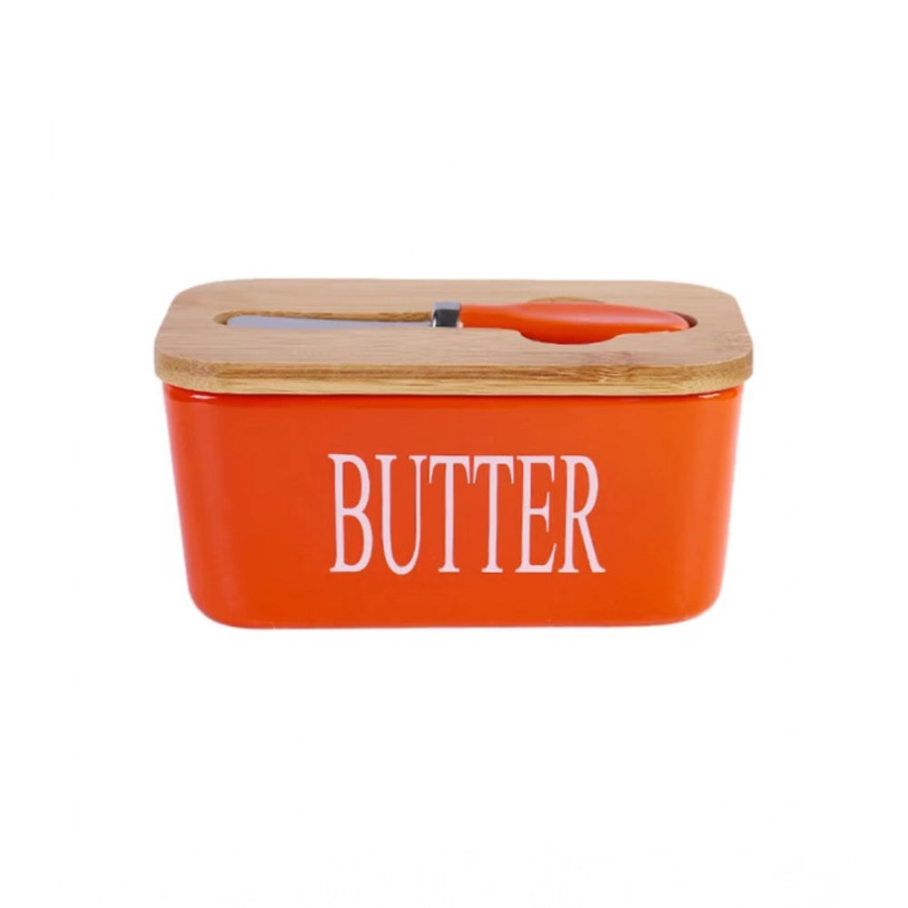 Ceramic Butter Box — Orange