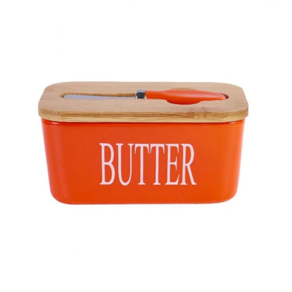 Ceramic Butter Box — Orange
