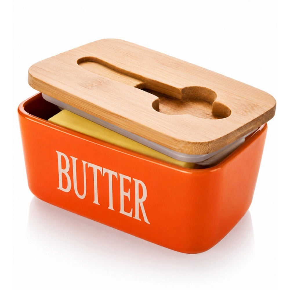 Ceramic Butter Box — Orange