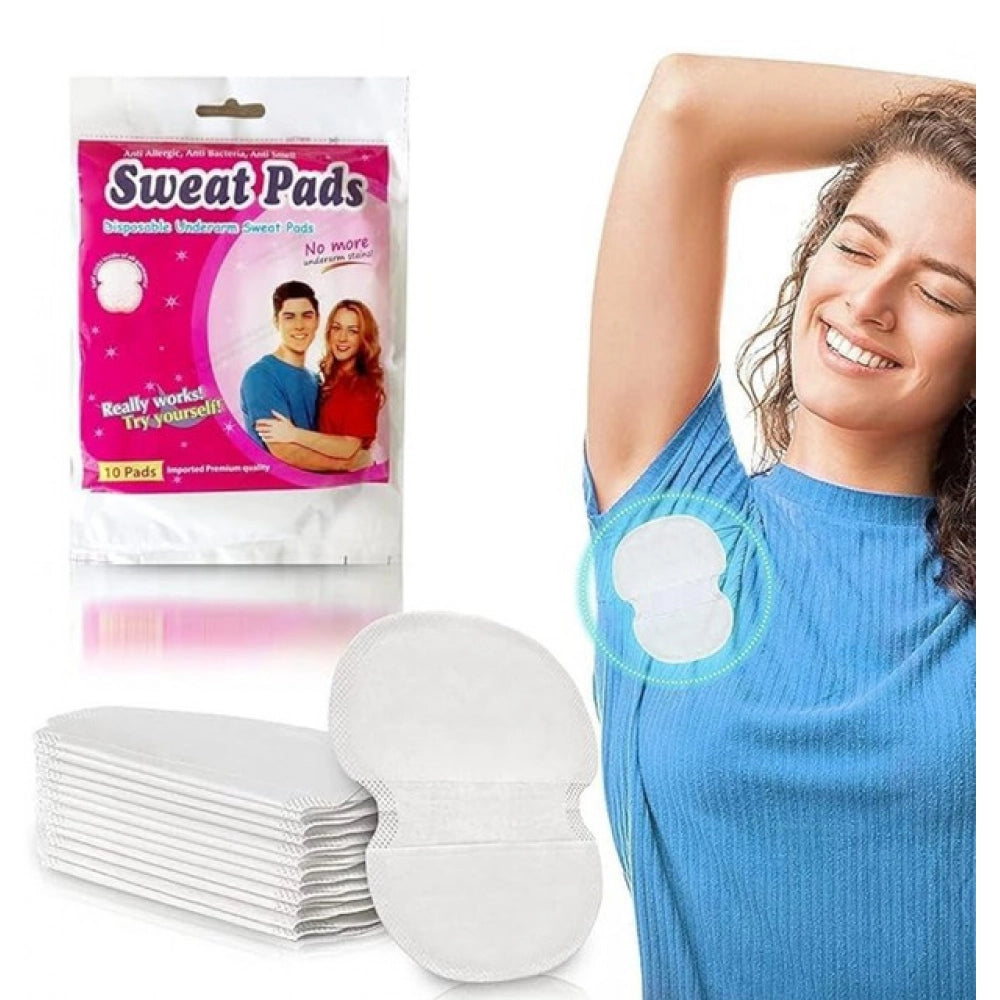 Sweat Pads 10 Pcs · Pack of 3 — White