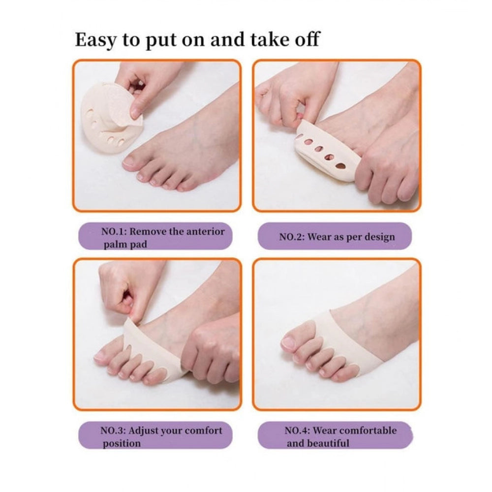 Honeycomb Fabric Forefoot Pads · Pack of 3 — Beige